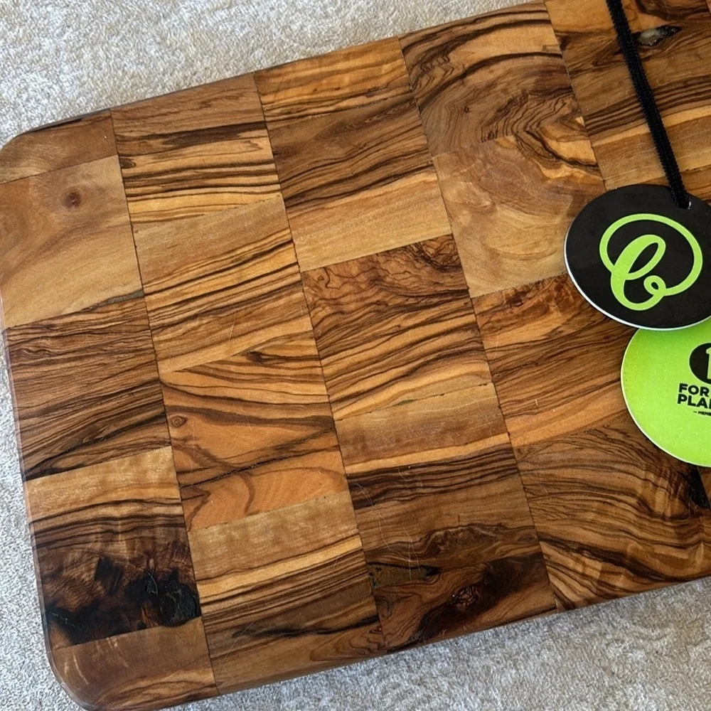 Brand New Olivewood Mosaic Cutting Board Charcuterie Mini Artisanal Housewarming
